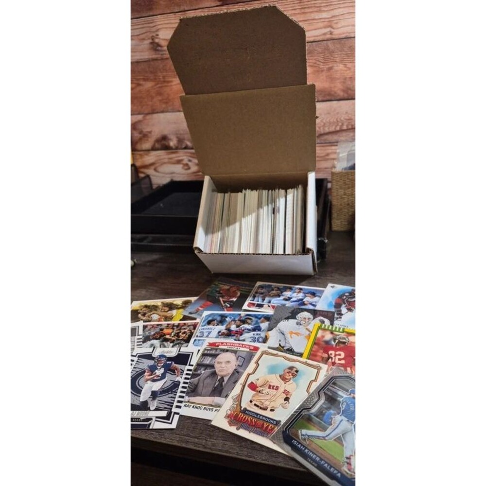 200+ Sports Card Bulk Lot Box - Football | Baseball | Hockey Inserts Parallels
